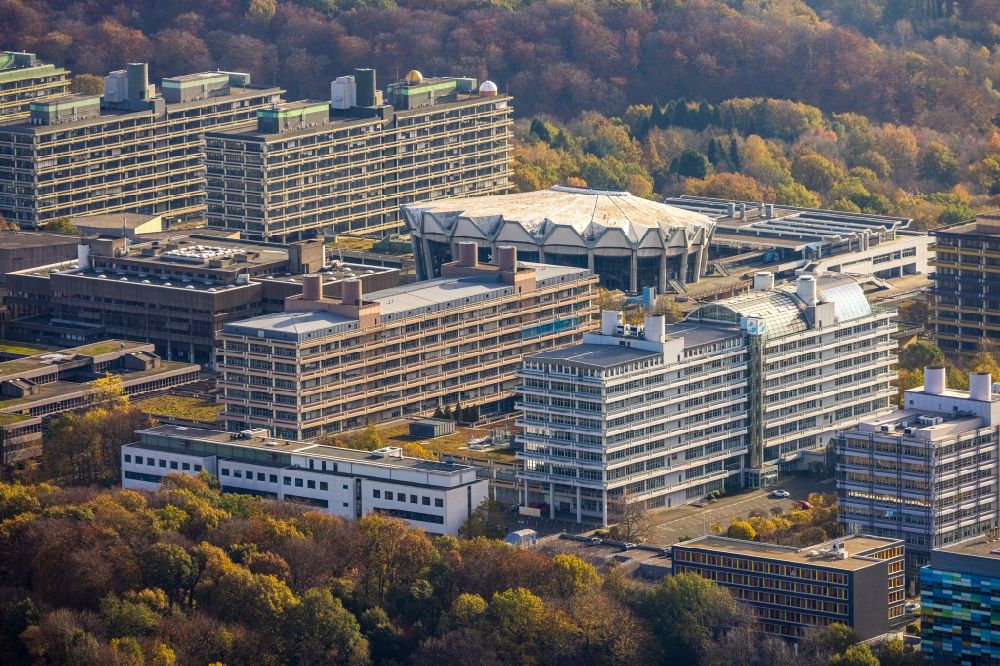 Luftbild Bochum - Campus- Gebäude der Ruhr-Universität in Bochum im Bundesland Nordrhein-Westfalen