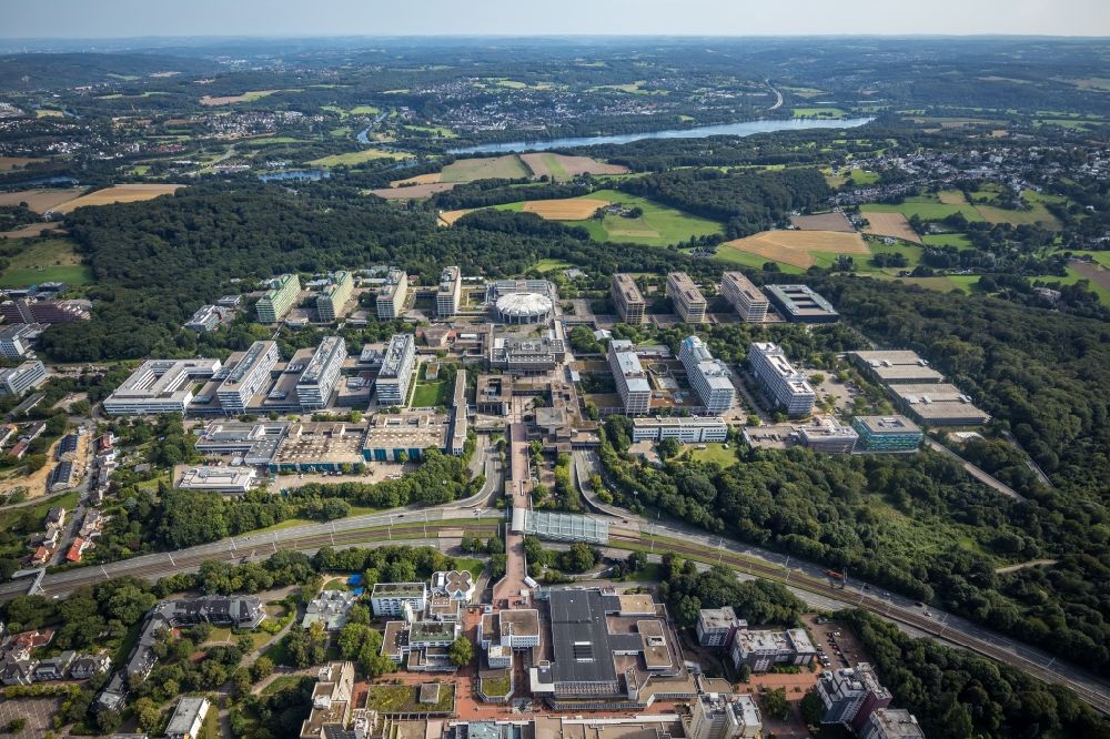 Luftbild Bochum - Campus- Gebäude der Ruhr-Universität in Bochum im Bundesland Nordrhein-Westfalen