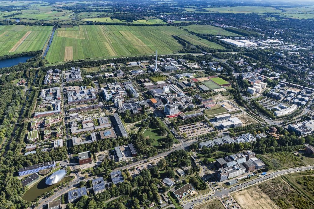 Luftaufnahme Bremen - Campus- Gebäude der Universität Bremen im Ortsteil Lehe in Bremen, Deutschland