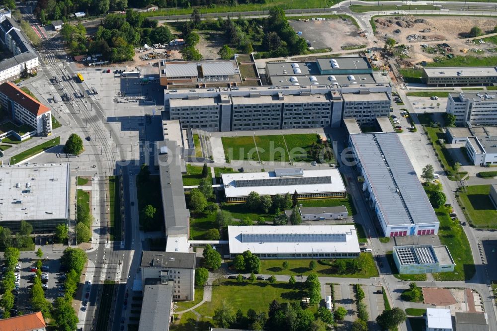 Luftbild Chemnitz - Campus- Gebäude der Universität TU Chemnitz in Chemnitz im Bundesland Sachsen, Deutschland