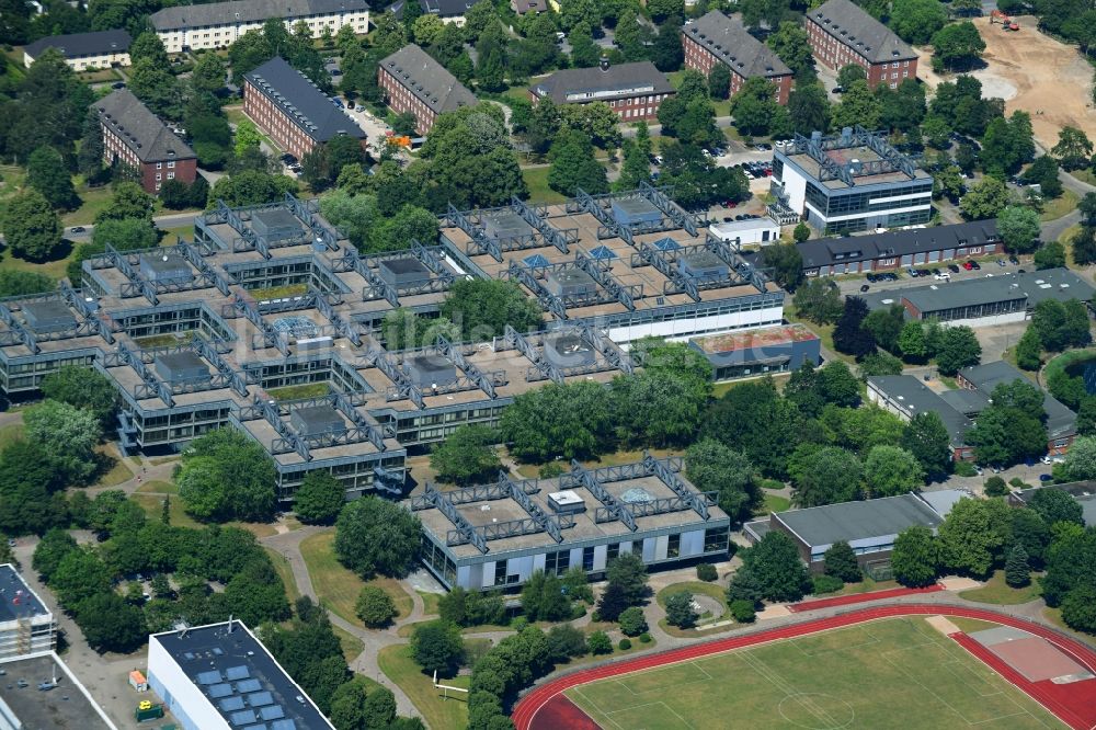 Luftaufnahme Hamburg - Campus- Gebäude der Universität der Helmut-Schmidt-Universität der Bundeswehr Hamburg in Hamburg, Deutschland