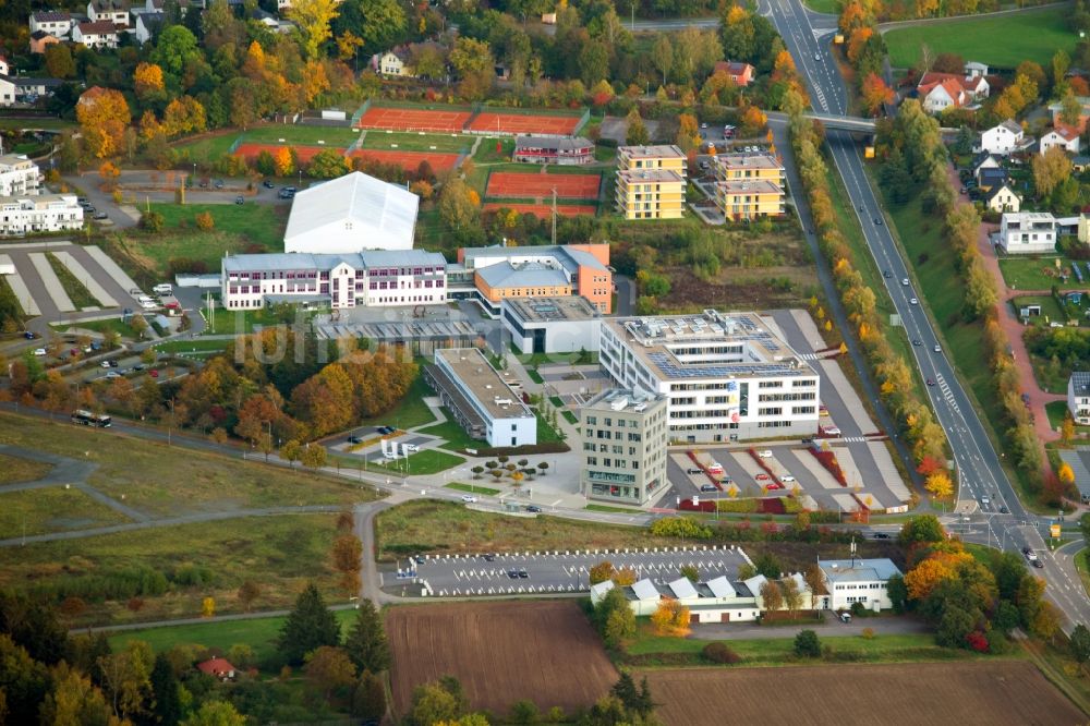 Luftaufnahme Weiden in der Oberpfalz - Campus- Gebäude der Universität Ostbayerische Technische Hochschule Amberg-Weiden in Weiden in der Oberpfalz im Bundesland Bayern, Deutschland