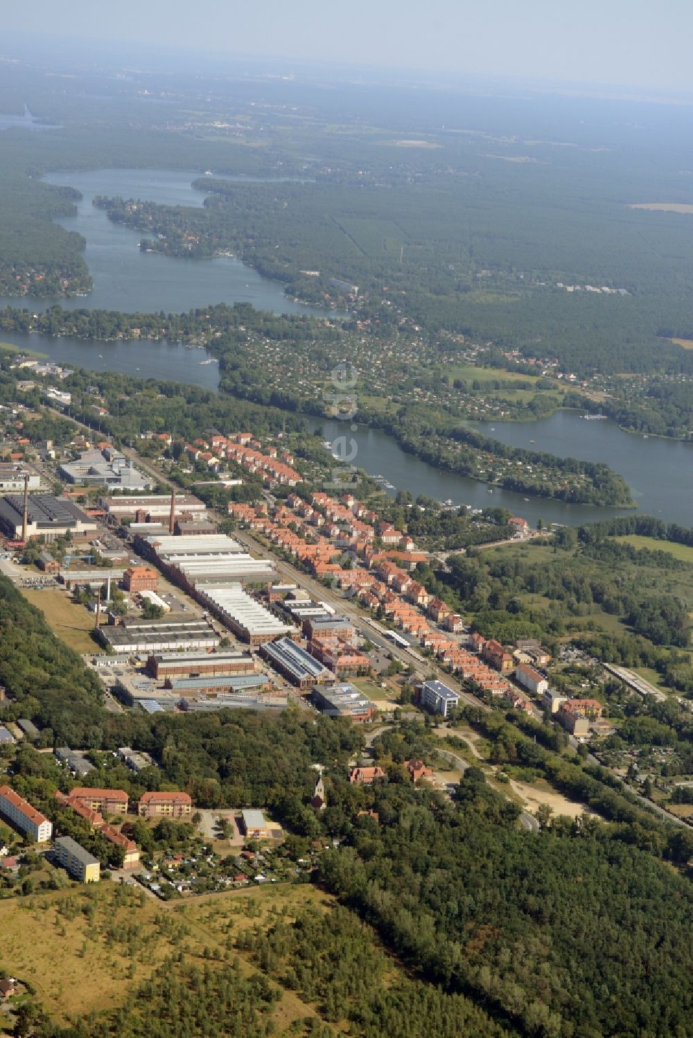 Luftaufnahme Wildau - Campus- Gebäude der Universität Technische Hochschule in Wildau im Bundesland Brandenburg