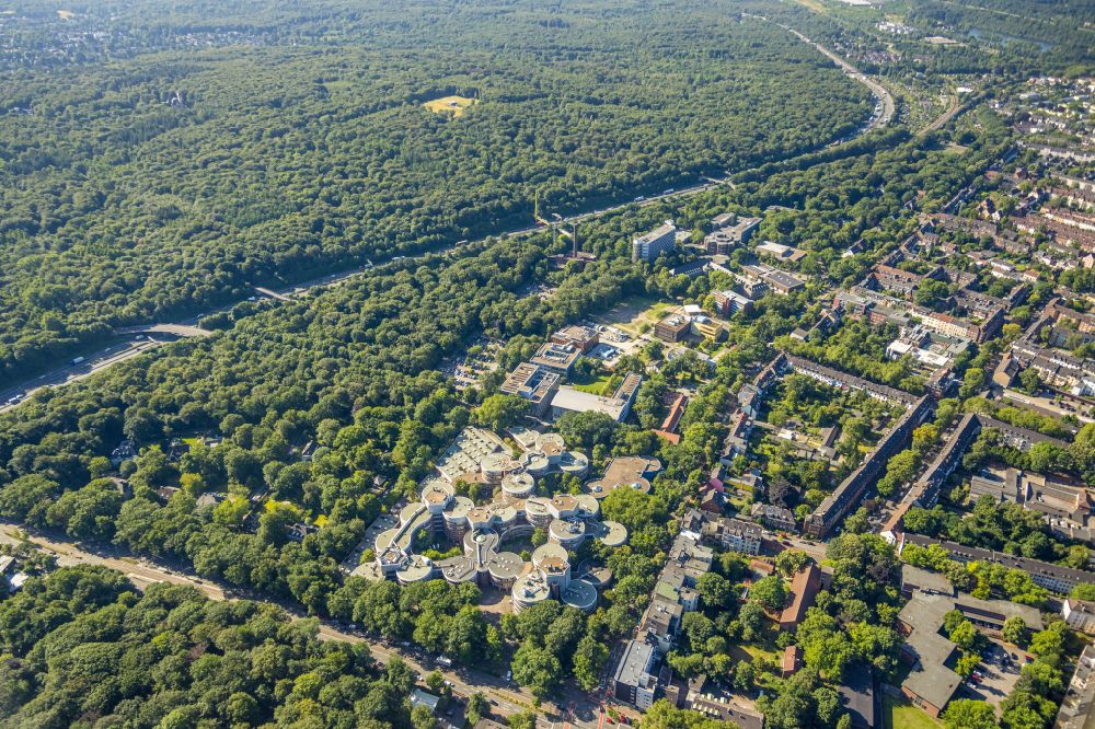 Luftaufnahme Duisburg - Campus- Gebäude der Universität Universität Essen-Duisburg in Duisburg im Bundesland Nordrhein-Westfalen, Deutschland