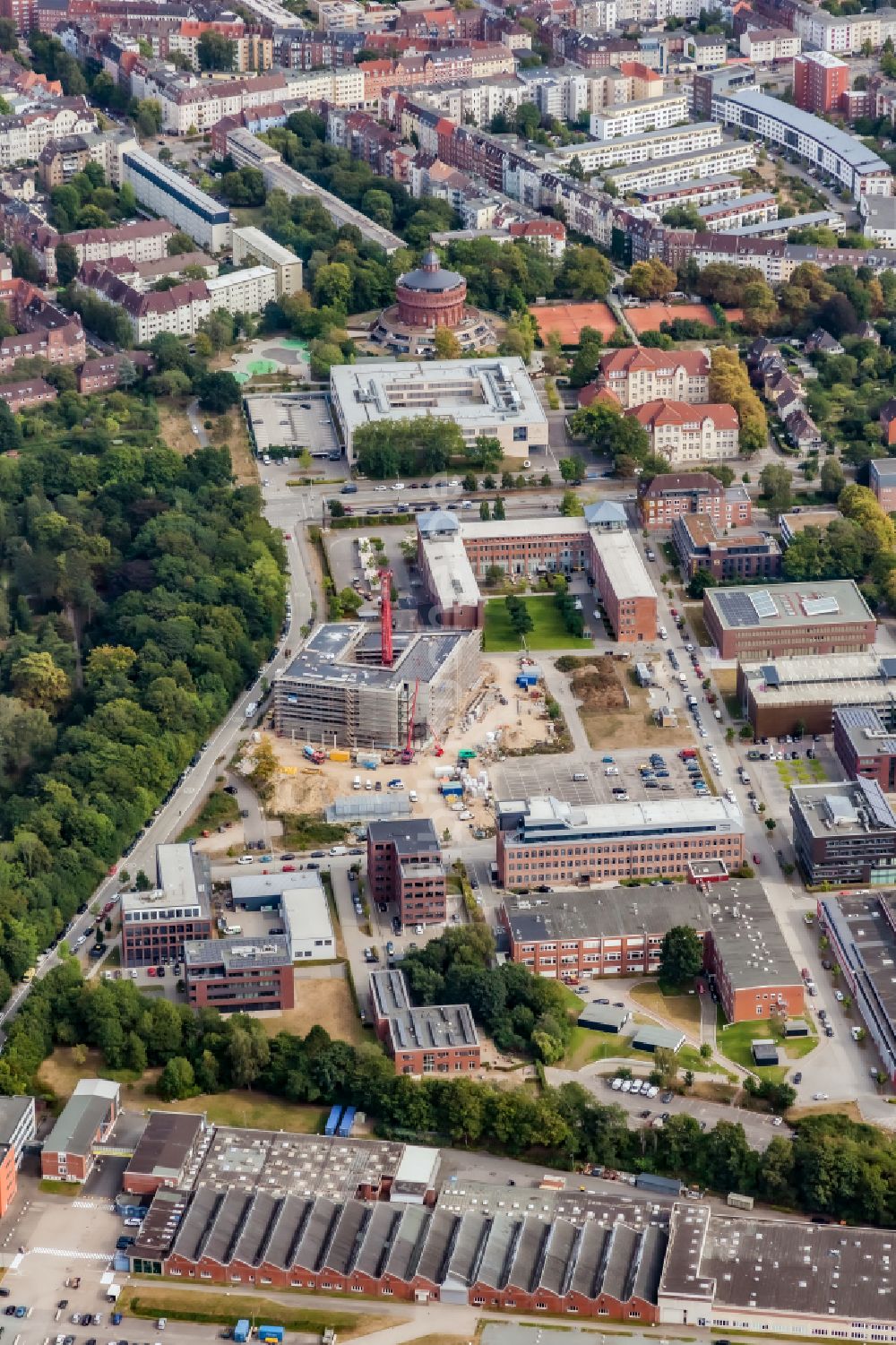 Kiel von oben - Campus- Gebäude der Universität Wissenschaftspark in Kiel im Bundesland Schleswig-Holstein, Deutschland
