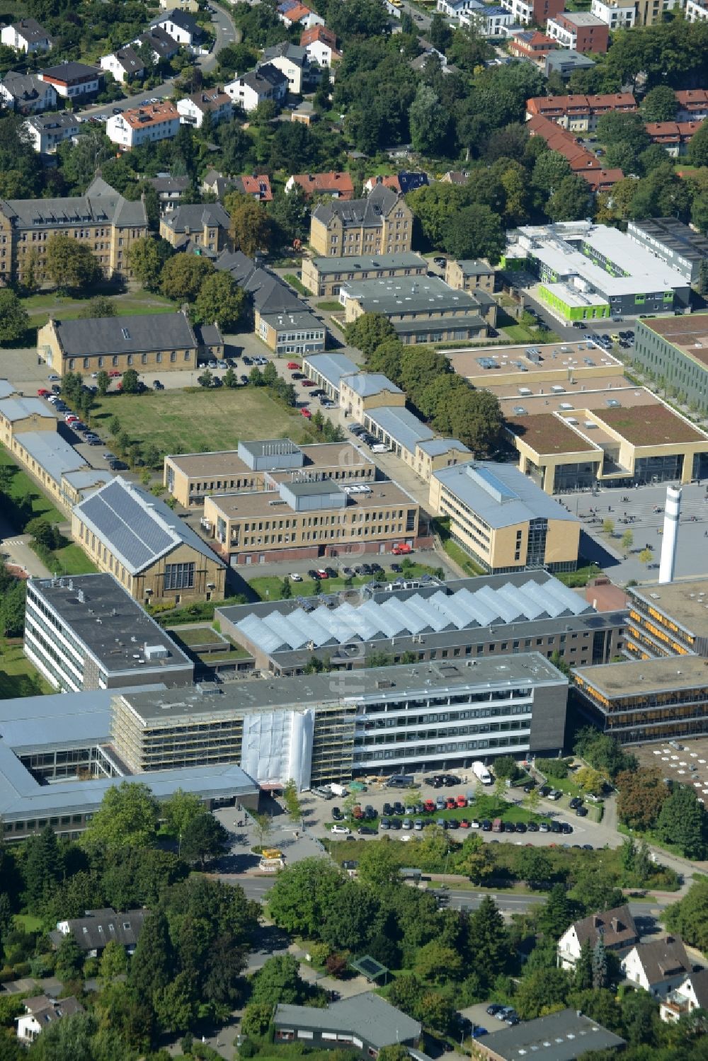 Luftaufnahme Osnabrück - Campus- Gelände der Hochschule und Universität Osnabrück im Bundesland Niedersachsen