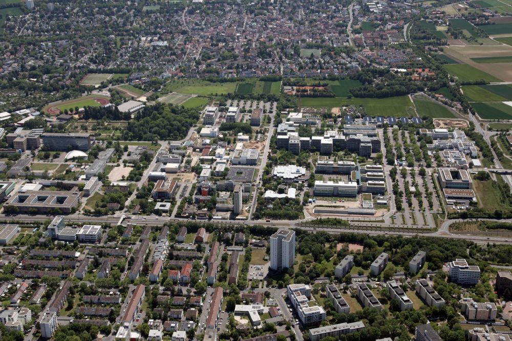 Luftbild Mainz - Campus - Gelände der Johannes Gutenberg Universität in Mainz im Bundesland Rheinland-Pfalz