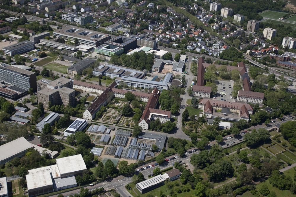 Mainz von oben - Campus - Gelände der Johannes Gutenberg Universität in Mainz im Bundesland Rheinland-Pfalz