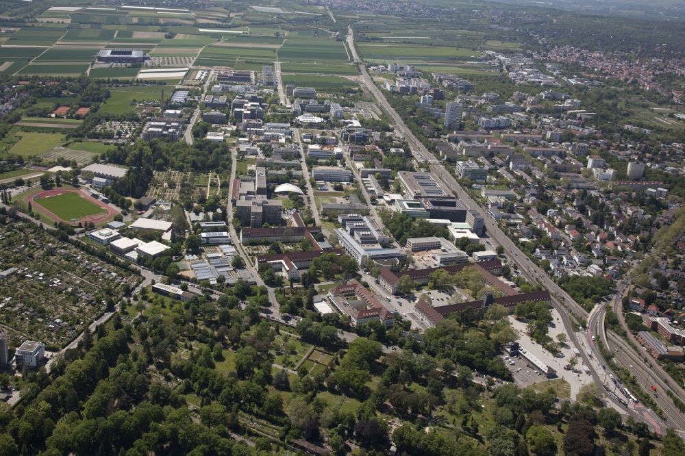 Luftbild Mainz - Campus - Gelände der Johannes Gutenberg Universität in Mainz im Bundesland Rheinland-Pfalz