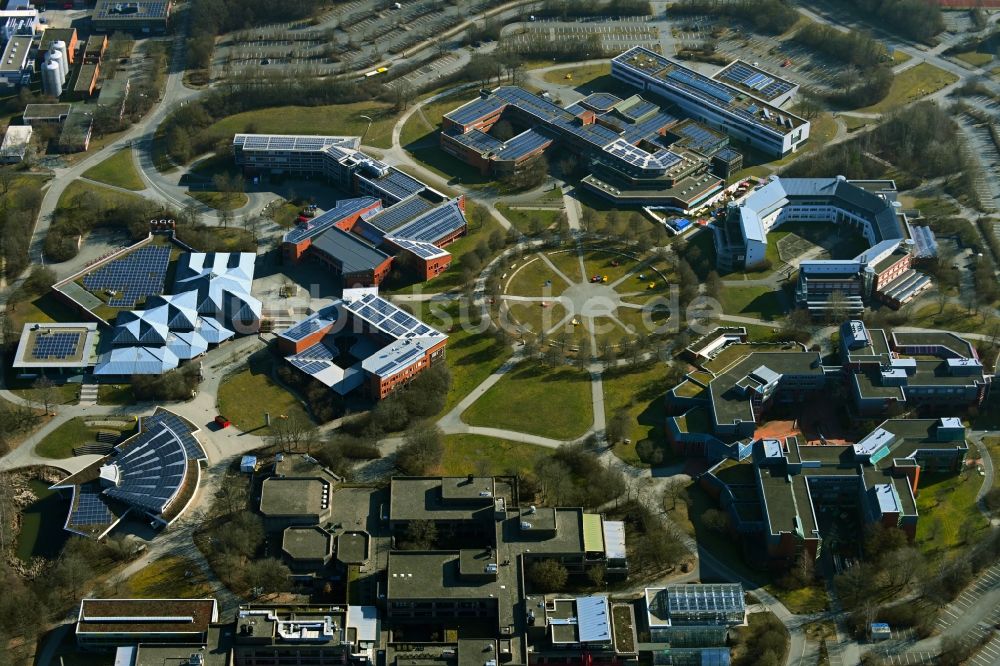 Bayreuth von oben - Campus- Gelände der Universität Bayreuth im Ortsteil Frankengut in Bayreuth im Bundesland Bayern, Deutschland