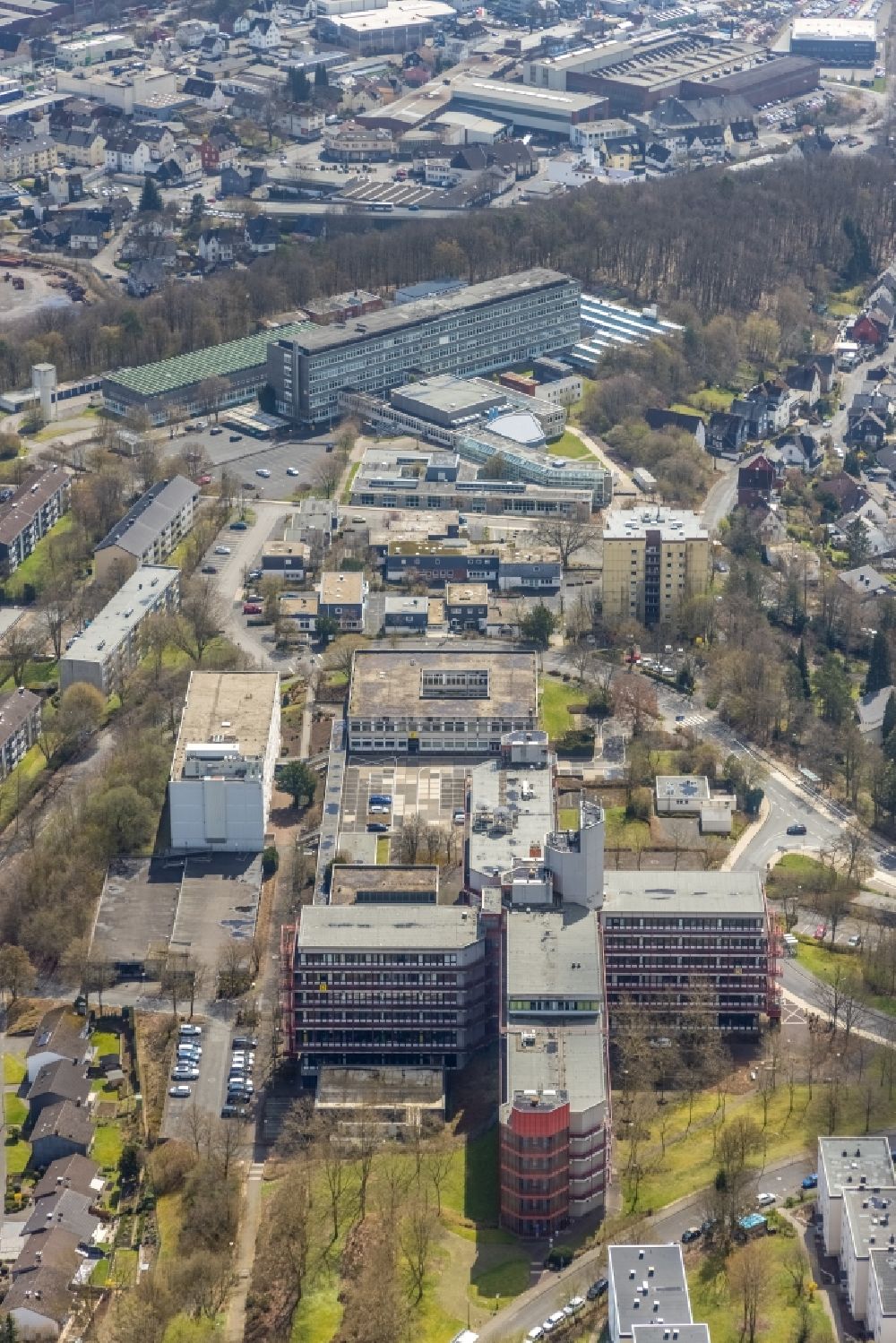 Luftbild Siegen - Campus- Gelände der Universität Universität Siegen in Siegen im Bundesland Nordrhein-Westfalen, Deutschland