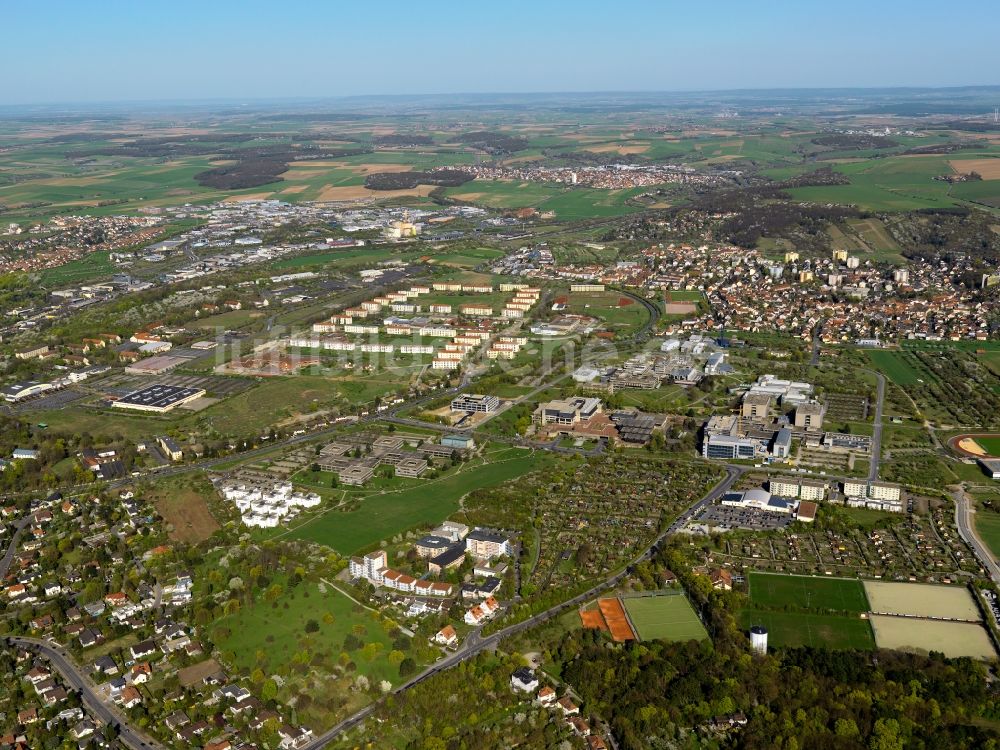 Würzburg aus der Vogelperspektive: Campus Hubland der Uni Würzburg im Bundesland Bayern