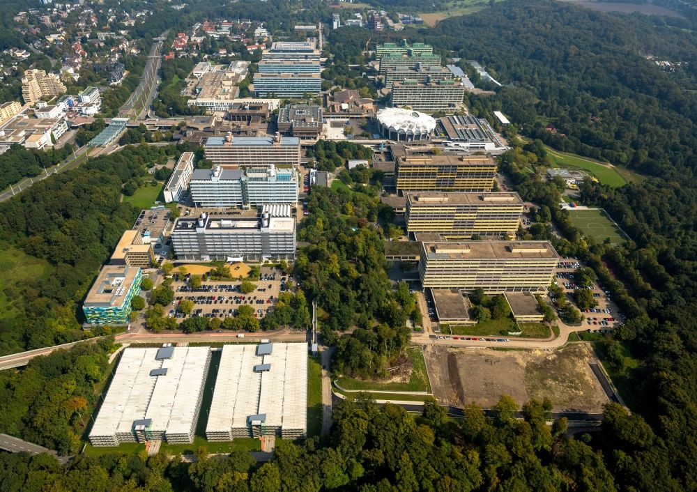 Luftaufnahme Bochum - Campus der Ruhr-Universität in Bochum im Bundesland Nordrhein-Westfalen