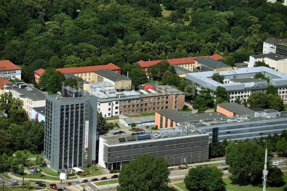 Luftbild Magdeburg - Campus Tower der Universität Otto-von-Guericke in Magdeburg im Bundesland Sachsen-Anhalt