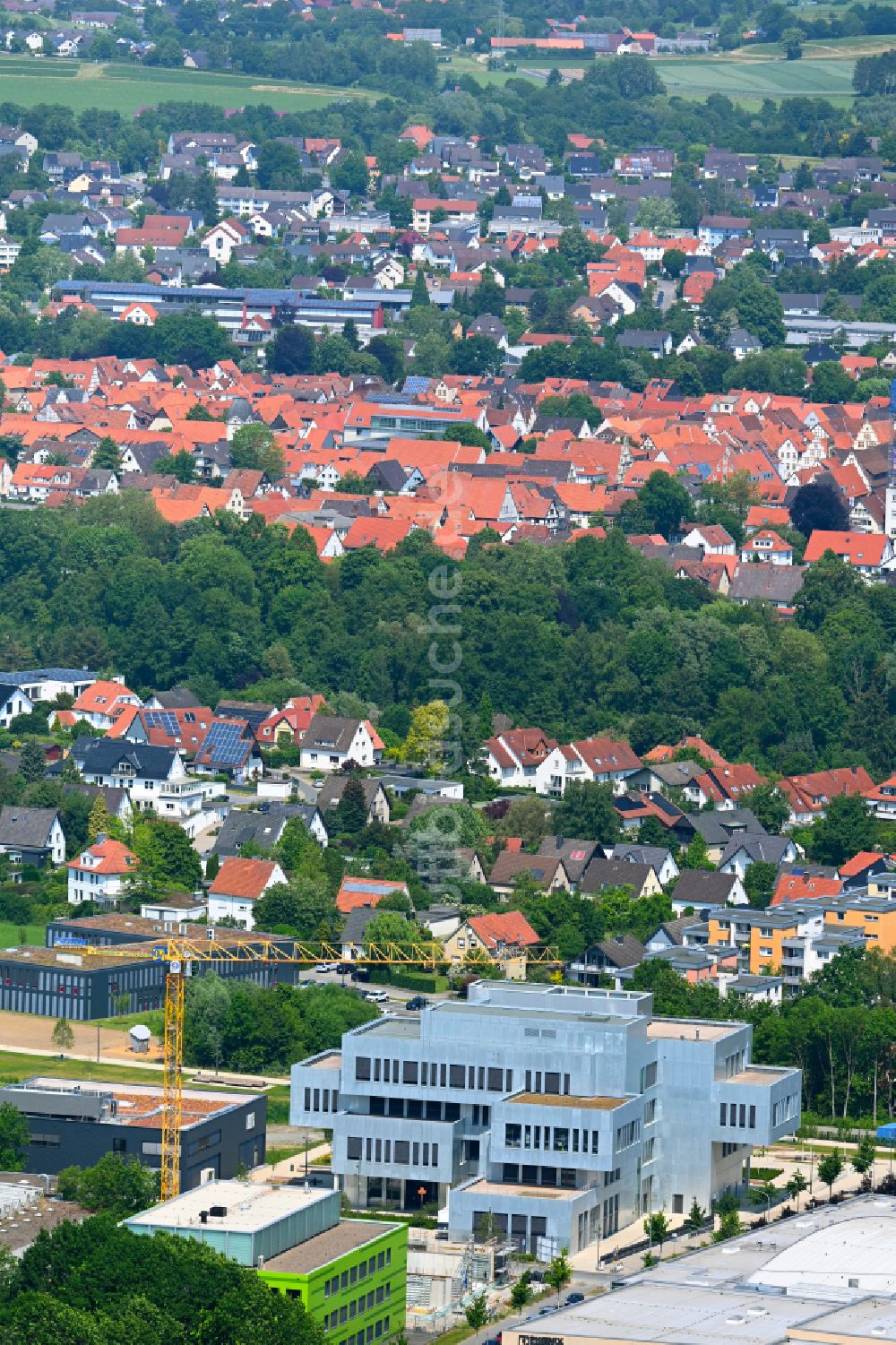 Luftaufnahme Lemgo - Campus- Universitäts- Bereich InnovationSPIN in Lemgo im Bundesland Nordrhein-Westfalen, Deutschland