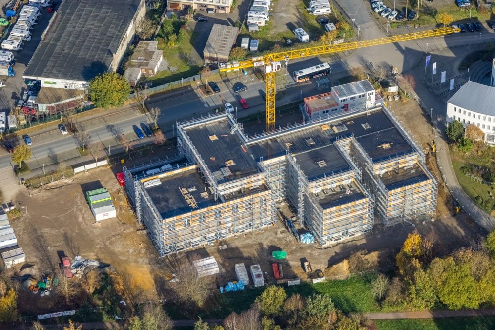 Luftbild Witten - Campus- Universitäts- Bereich mit Neubau- Baustelle des Erweiterungsbaus der Universität Witten-Herdecke an der Alfred-Herrhausen-Straße in Witten im Bundesland Nordrhein-Westfalen, Deutschland