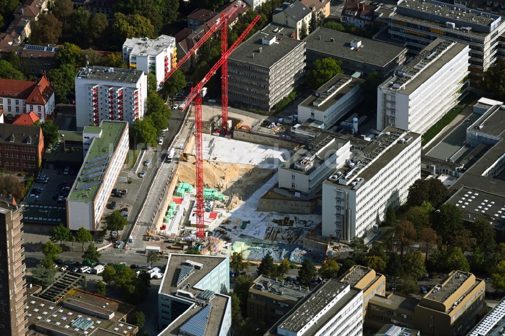 Hamburg von oben - Campus- Universitäts- Bereich mit Neubau- Baustelle MIN-Forum und Informatik-Neubau im Ortsteil Rotherbaum in Hamburg, Deutschland