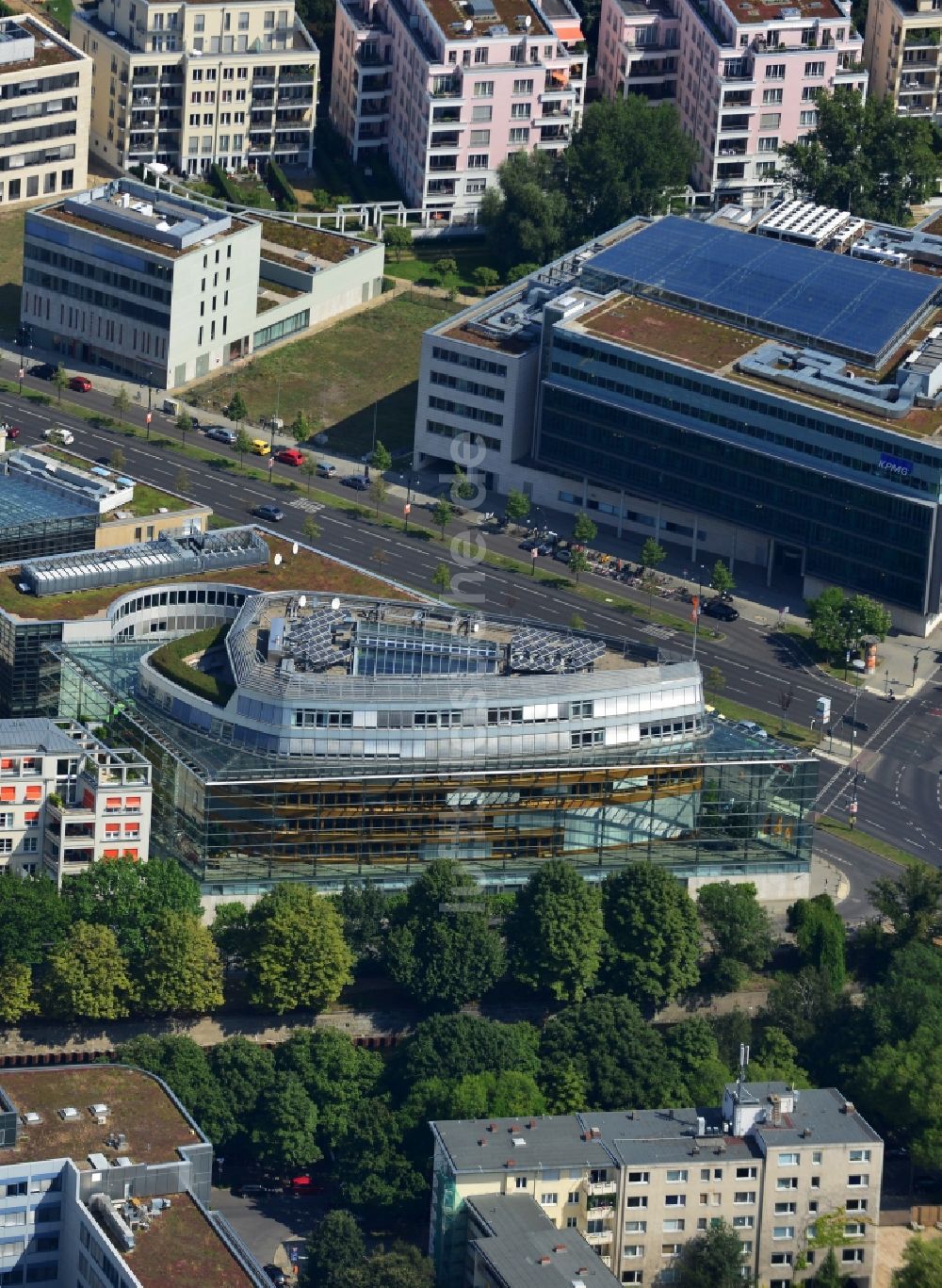 Luftaufnahme Berlin - CDU - Partei - Zentrale Konrad-Adenauer-Haus am Berliner Tiergartendreieck im Tiergarten