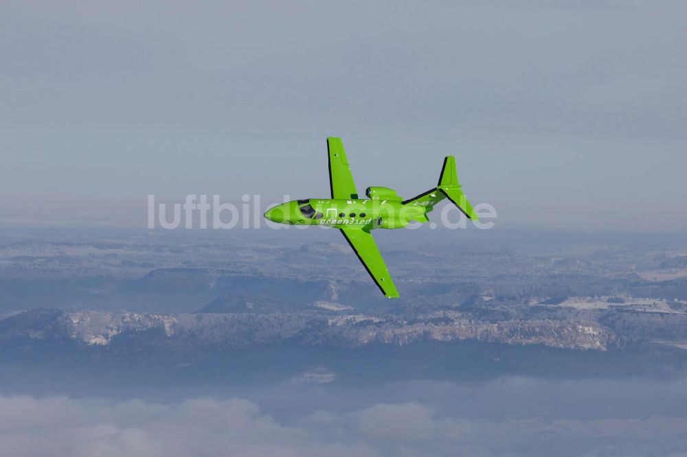 Donaueschingen aus der Vogelperspektive: Cessna 510 Citation Mustang über dem baden-württembergischen Donaueschingen