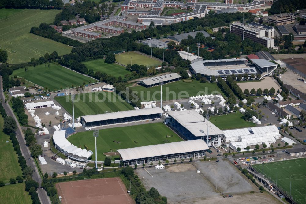 Aachen von oben - Chio Reitsport- Trainingsplatz und Turnier- Übungsstrecke in Aachen im Bundesland Nordrhein-Westfalen, Deutschland