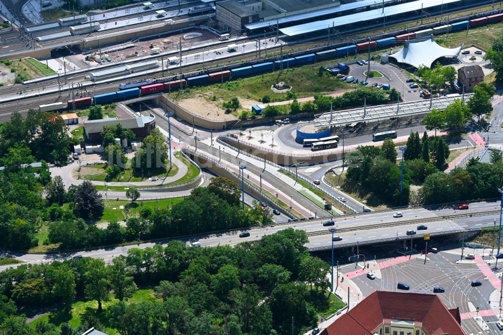 Luftbild Magdeburg - Citytunnel der Deutschen Bahn in Magdeburg im Bundesland Sachsen-Anhalt