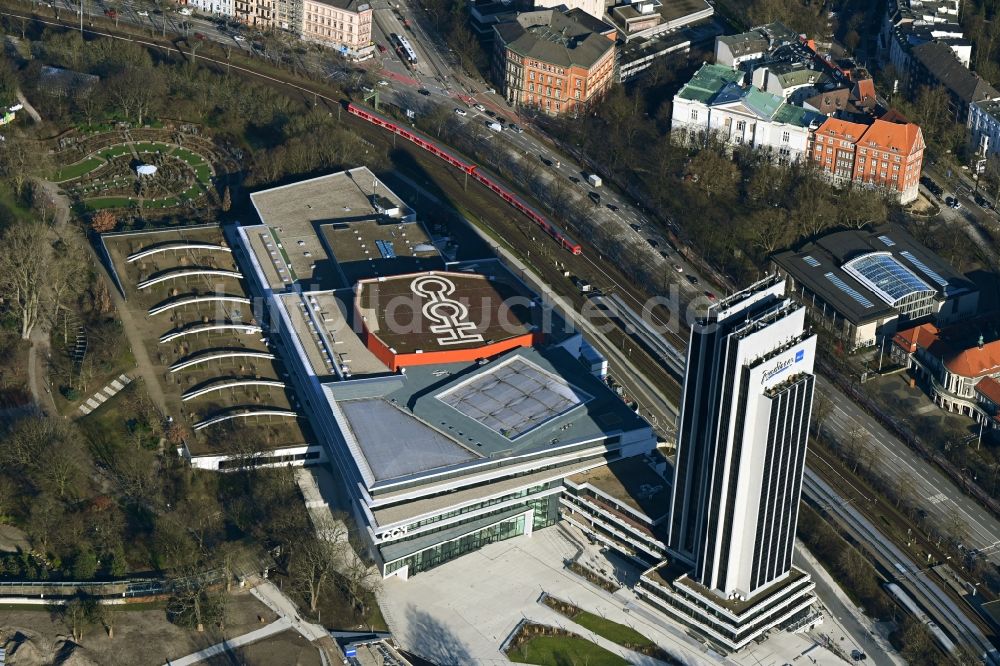 Luftbild Hamburg - Congress Center am Hochhaus- Gebäude der Hotelanlage Radisson Blu in Hamburg, Deutschland