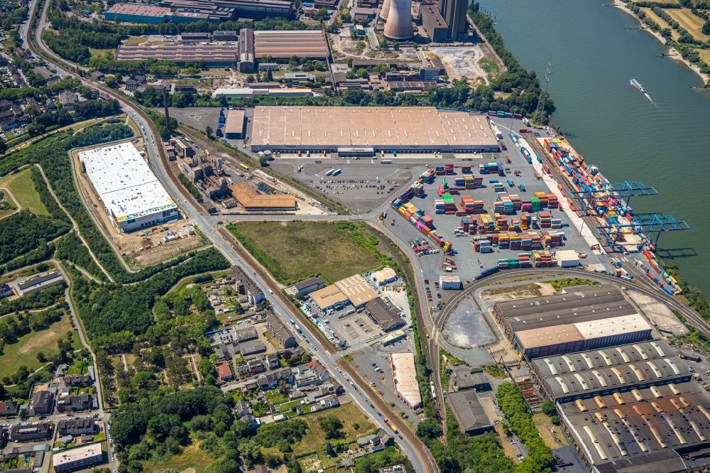Luftbild Duisburg - Container- Terminal der Rhein-Ruhr Terminal Gesellschaft für Container- und Güterumschlag mbH in Duisburg im Bundesland Nordrhein-Westfalen, Deutschland