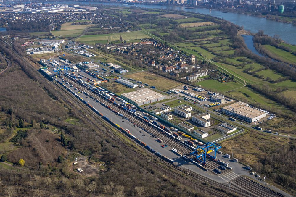 Luftbild Duisburg - Container- Terminal Samskip Multimodal Rail Terminal im logport in Duisburg im Bundesland Nordrhein-Westfalen, Deutschland