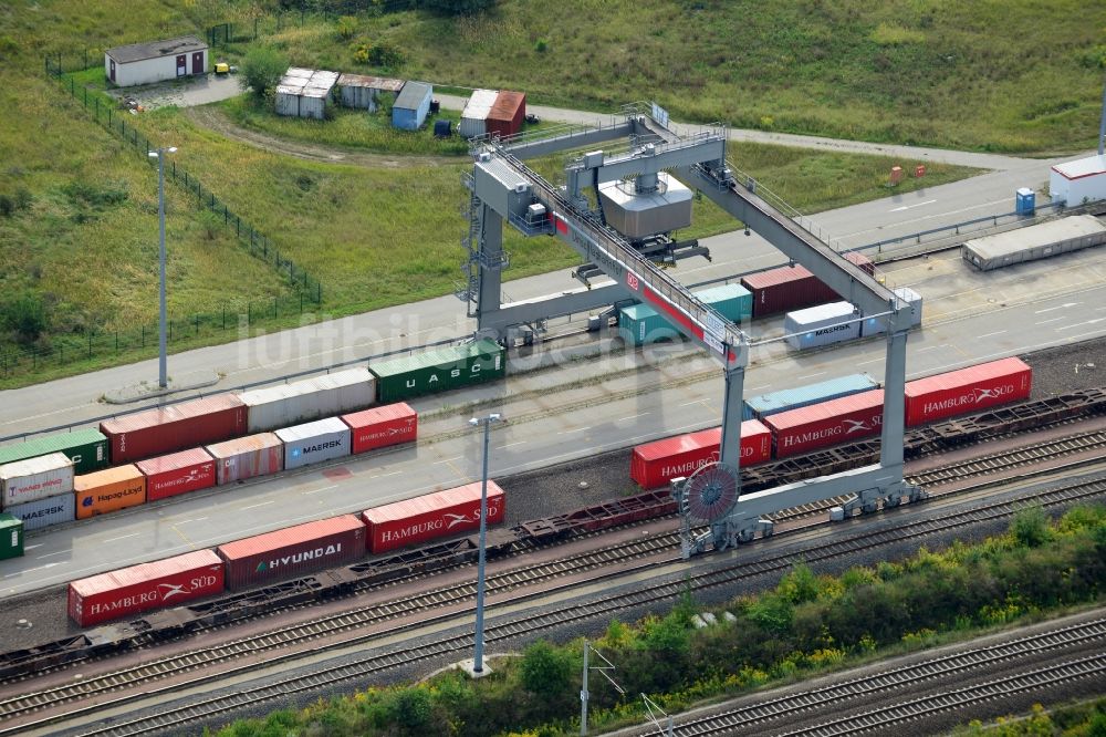Großbeeren von oben - Container- und Umschlagbahnhof in Großbeeren im Bundesland Brandenburg
