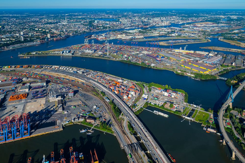 Hamburg aus der Vogelperspektive: Containerterminal im Containerhafen des Überseehafen Container Terminal Tollerort in Hamburg