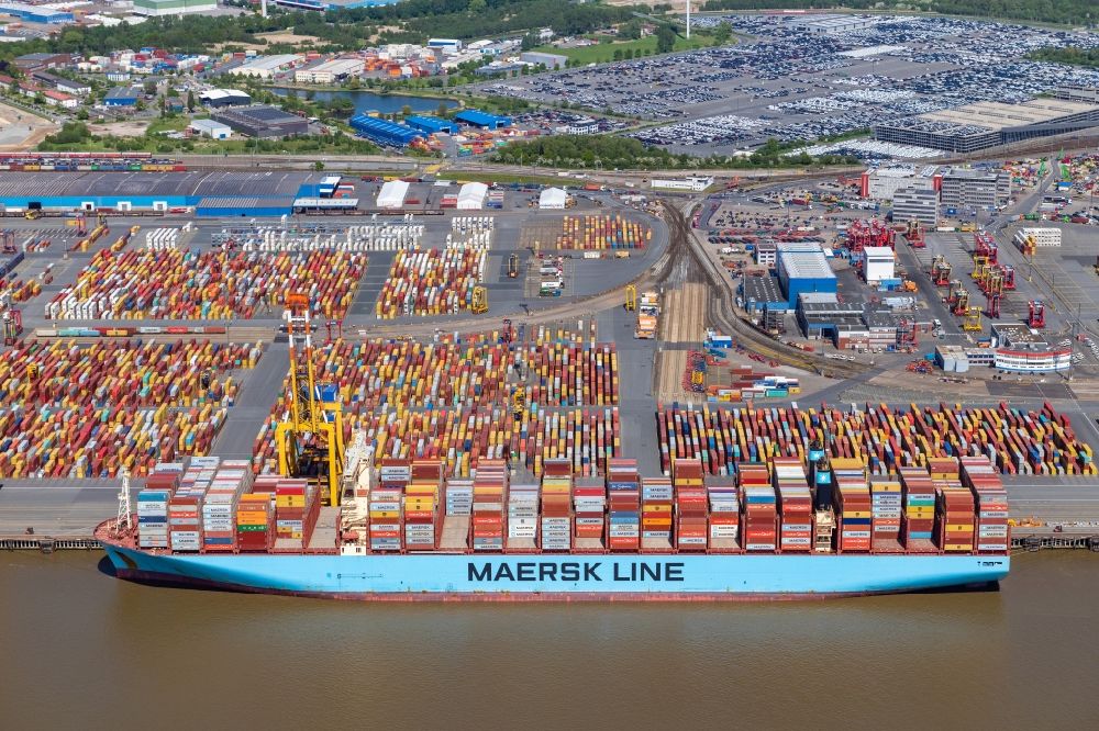 Luftbild Bremerhaven - Containerterminal im Containerhafen in Bremerhaven im Bundesland Bremen