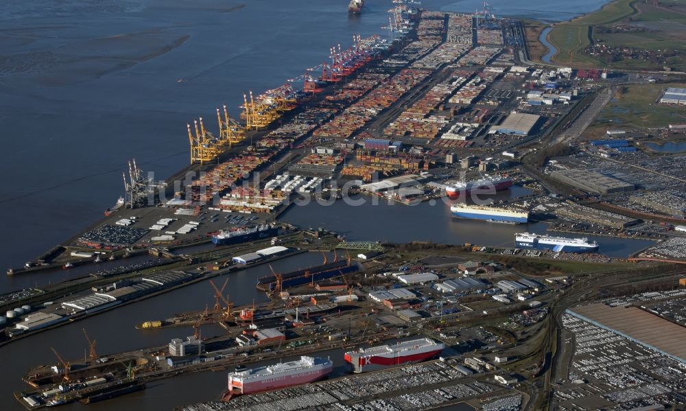 Luftbild Bremerhaven  Containerterminal im Containerhafen 