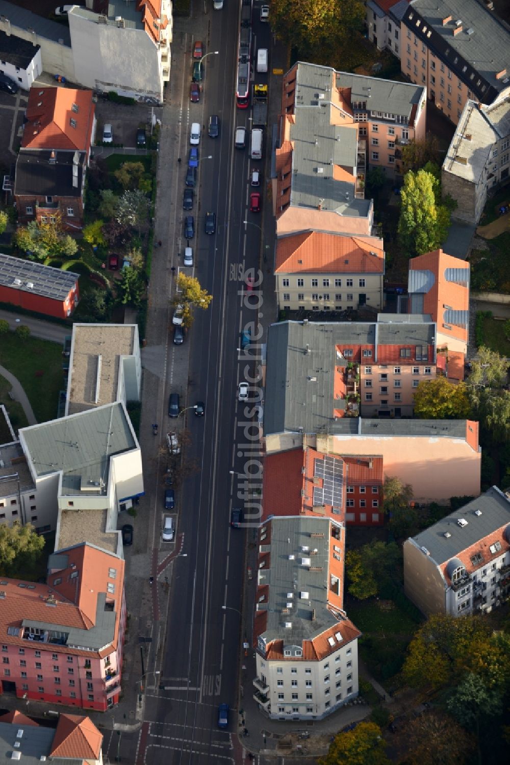 Berlin Pankow aus der Vogelperspektive: Dach- Landschaft der Altbau - Wohngebiete im Stadtteil Pankow von Berlin