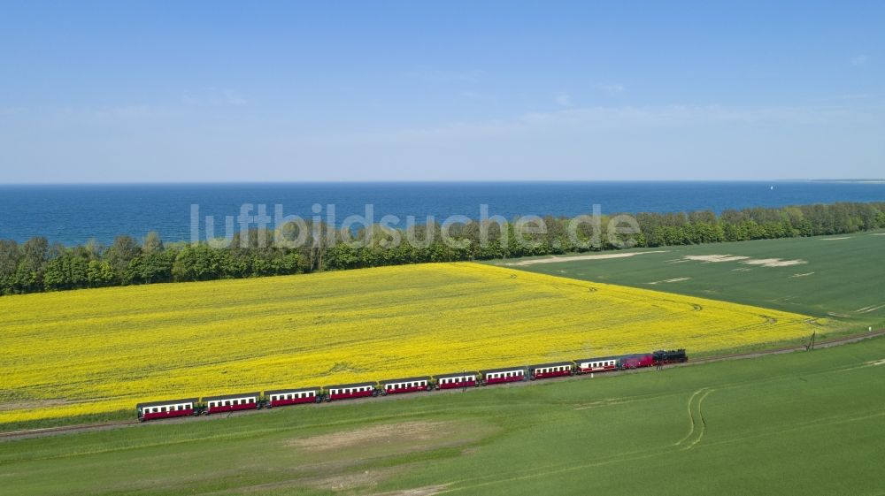 Luftbild Wittenbeck - Dampfeisenbahn Molli in Wittenbeck im Bundesland Mecklenburg-Vorpommern, Deutschland