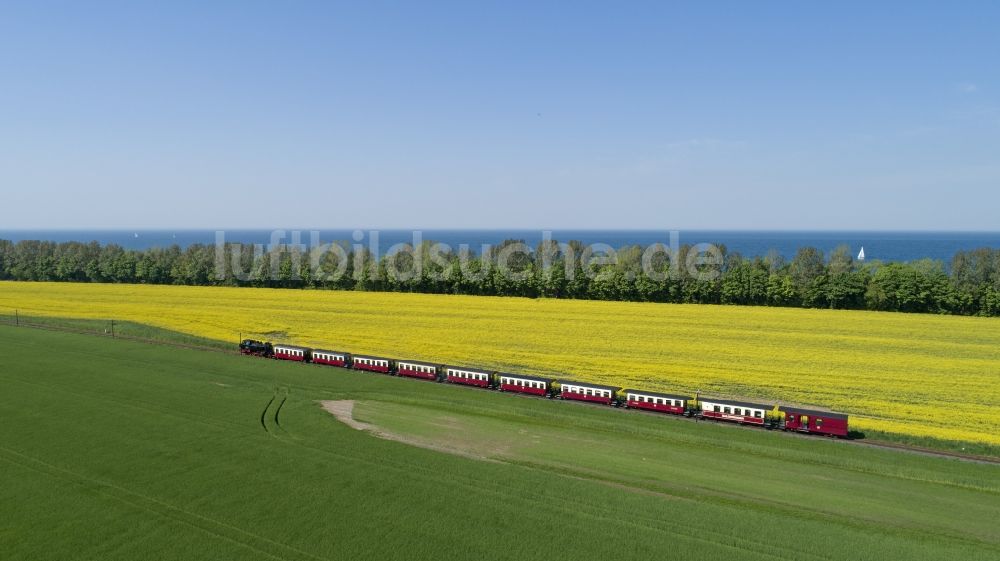 Luftbild Wittenbeck - Dampfeisenbahn Molli in Wittenbeck im Bundesland Mecklenburg-Vorpommern, Deutschland