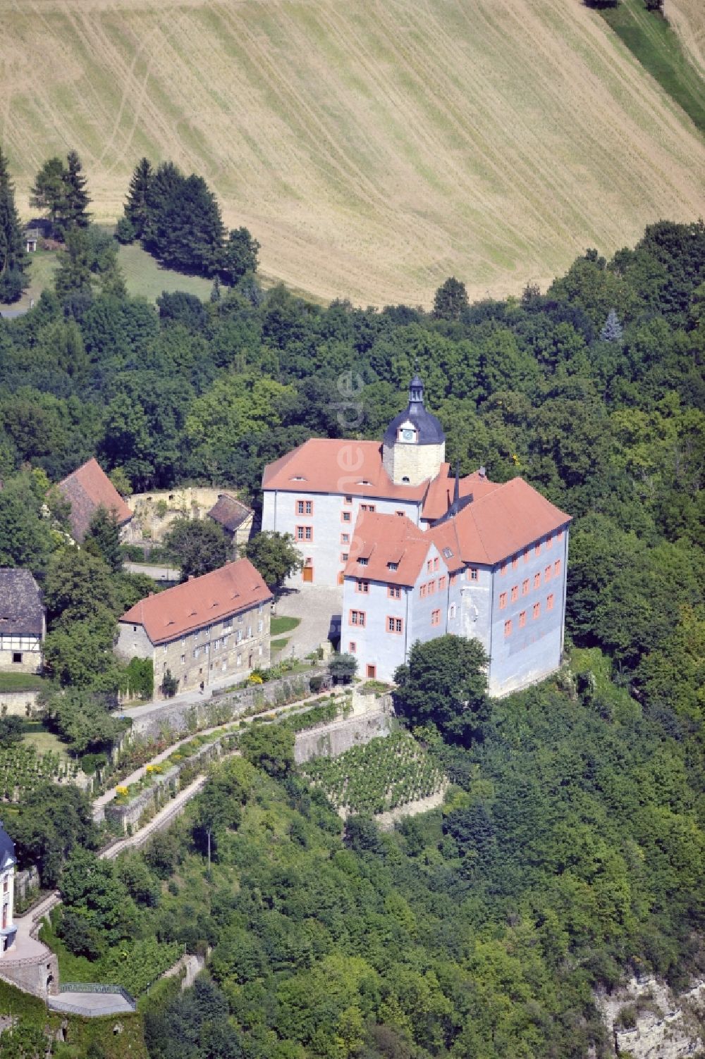Dornburg-Camburg von oben - Das Alte Schloss in Dornburg-Camburg im Bundesland Thüringen