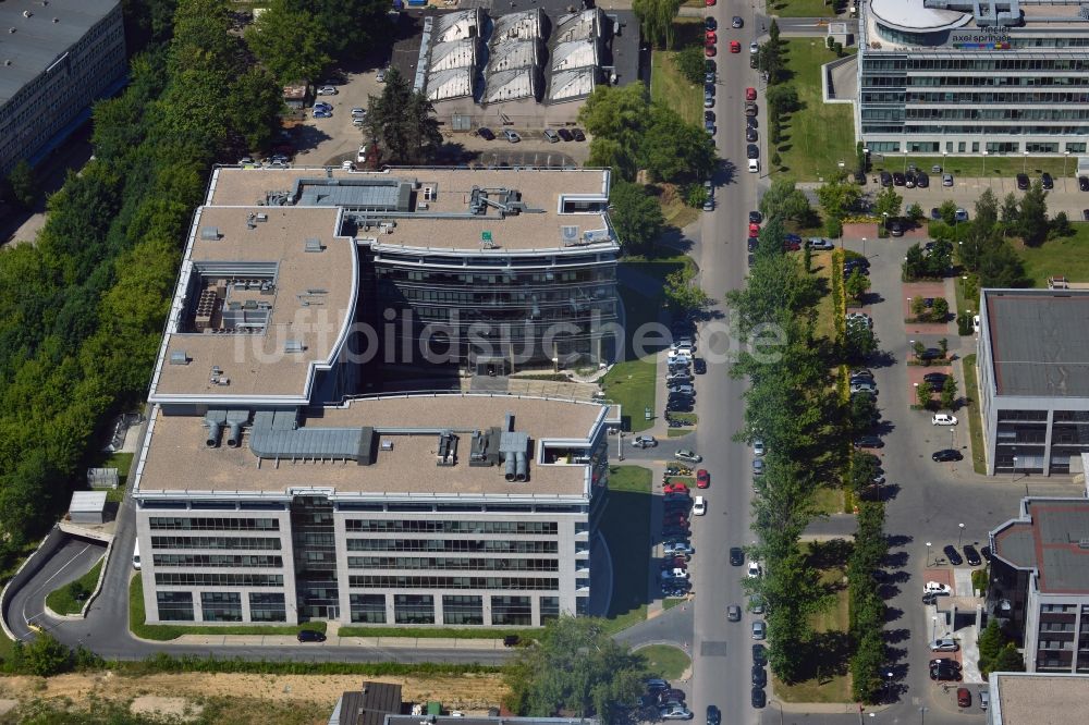 Luftaufnahme Warschau - Das Bürogebäude Trinity Park III im Bezirk Mokotow in Warschau in Polen 
