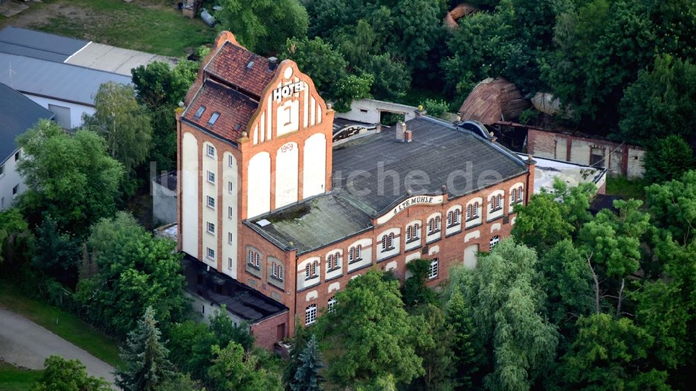 Luftbild Thale - Das ehemalige Hotel Alte Mühle in Weddersleben im Bundesland Sachsen-Anhalt, Deutschland