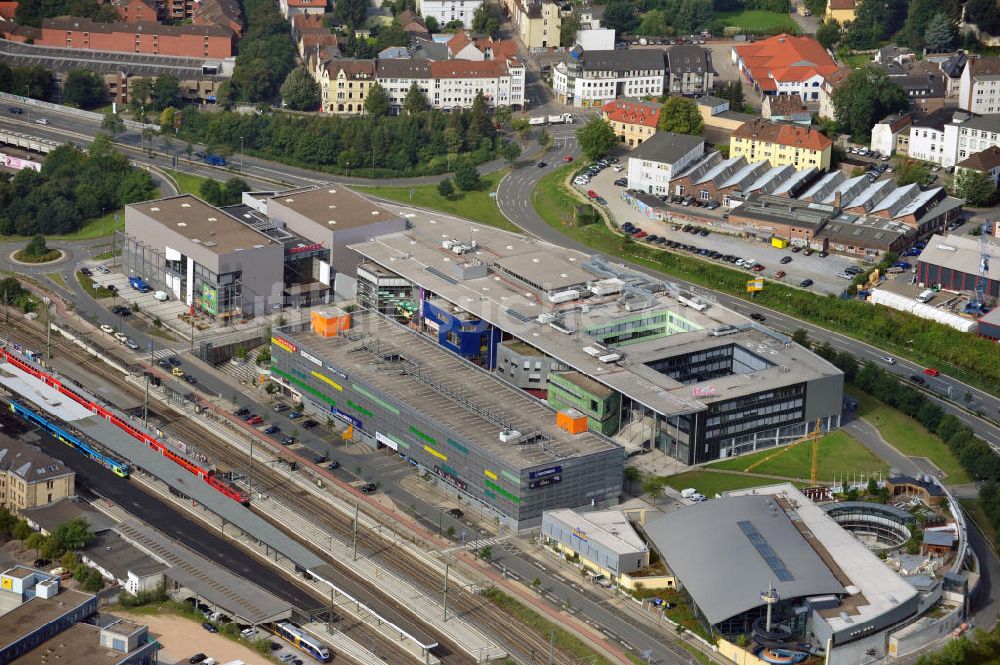 Luftaufnahme Bielefeld - Das Freizeit- und Dienstleistungszentrum Neues Bahnhofsviertel in Bielefeld