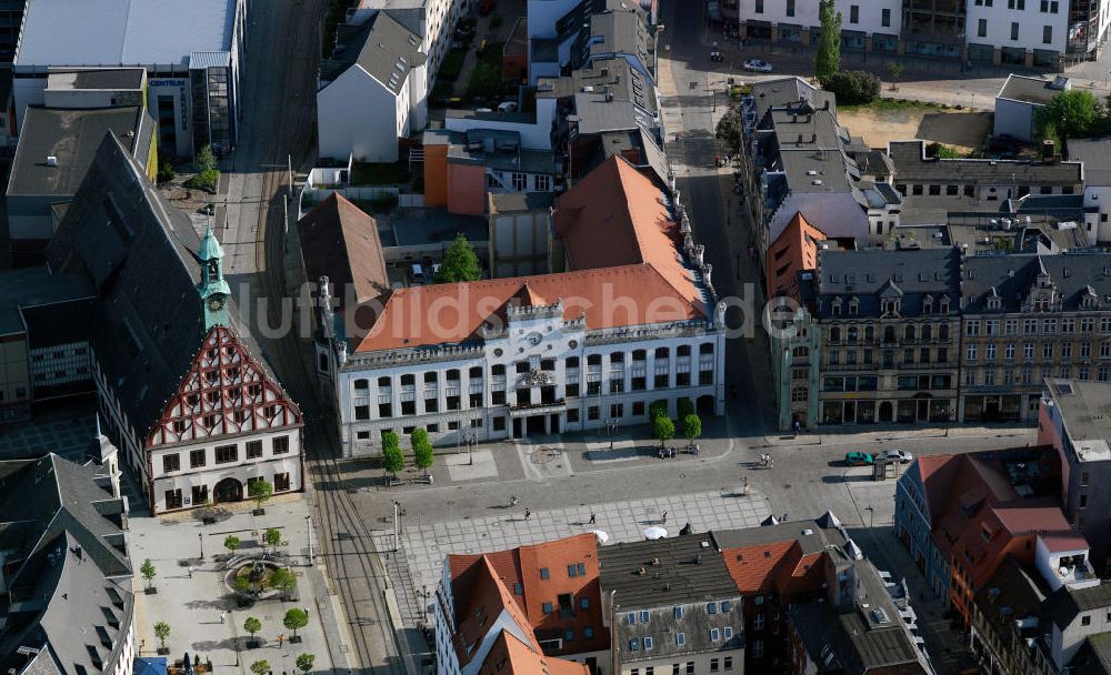 Zwickau aus der Vogelperspektive: Das Gewandhaus in Zickau, welches das Stadttheater beherbergt