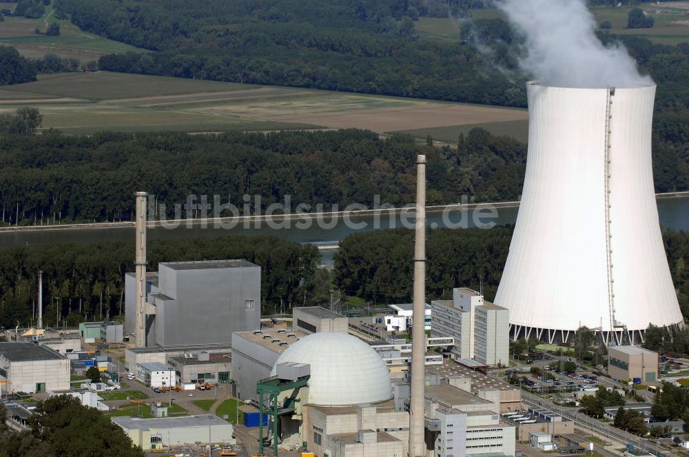 Luftaufnahme Philippsburg - Das Kernkraftwerk Philippsburg (KKP)
