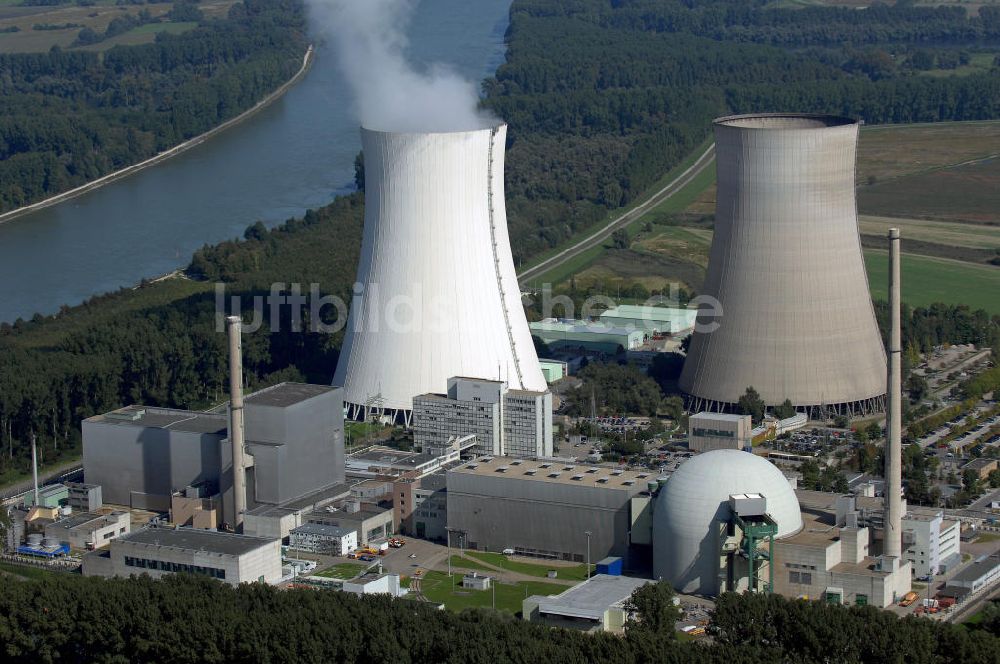 Luftaufnahme Philippsburg - Das Kernkraftwerk Philippsburg (KKP)