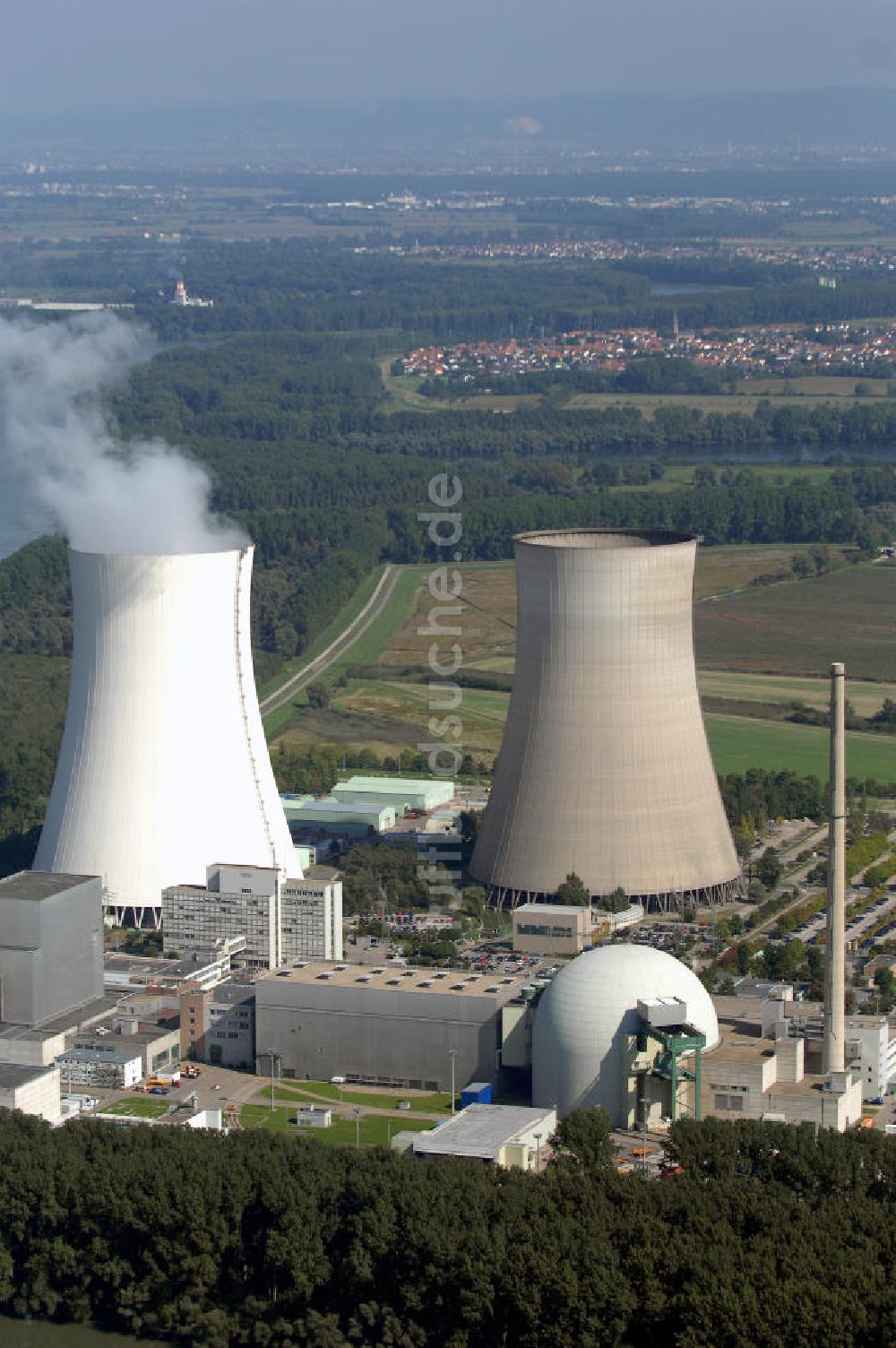 Philippsburg von oben - Das Kernkraftwerk Philippsburg (KKP)