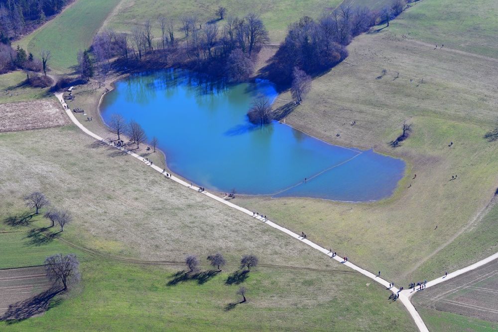 Luftbild Schopfheim - Das Naturdenkmal Eichener See in der Karstlandschaft des Dinkelberg bei Schopfheim im Bundesland Baden-Württemberg