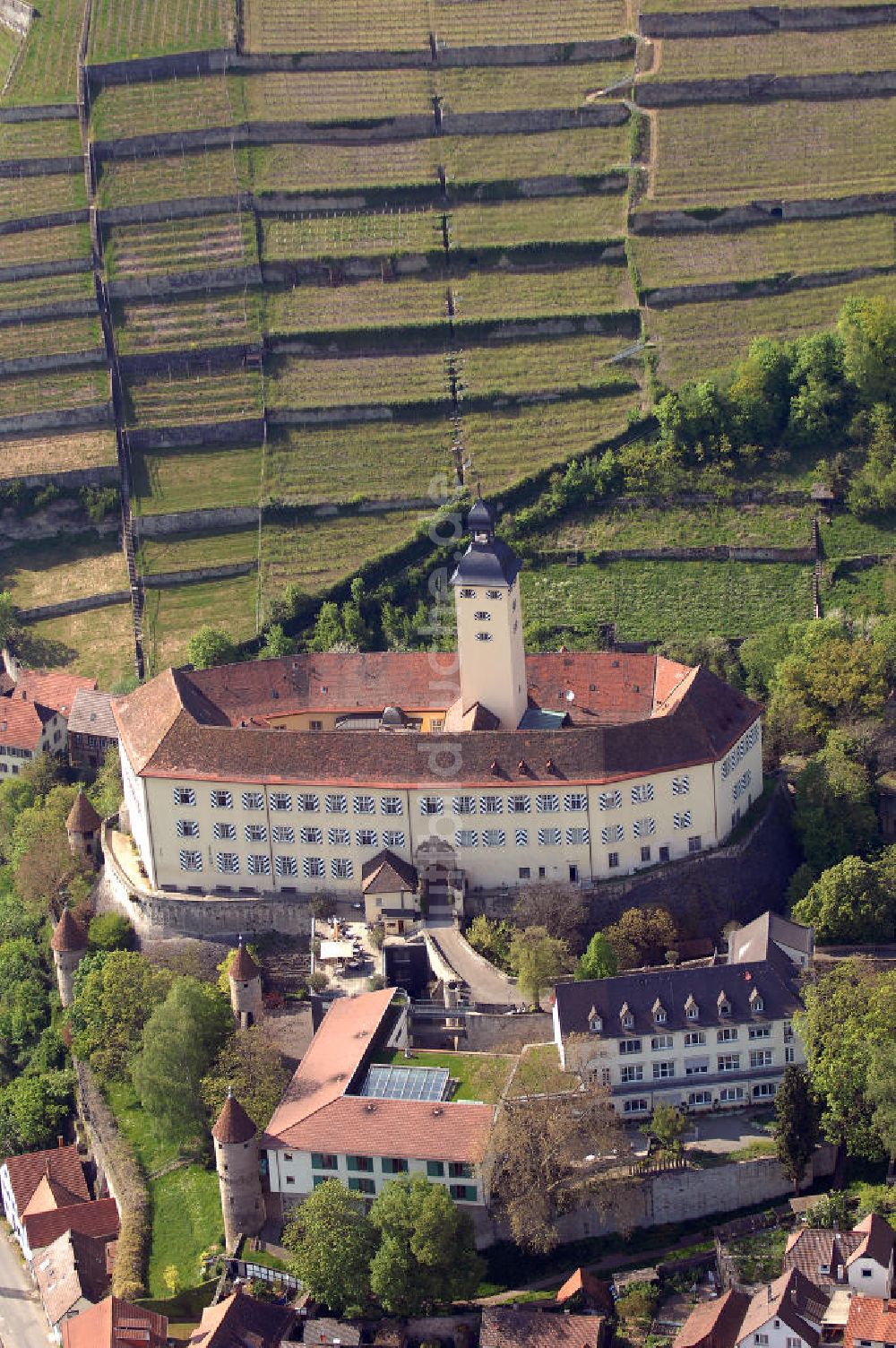 Luftbild GUNDELSHEIM - Das Schloß Horneck in Gundeksheim in Baden-Würtemberg