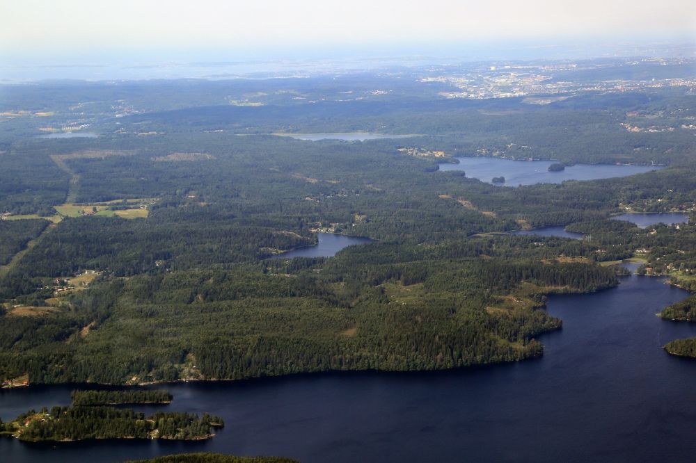 Luftbild Mölnlycke - Das Seengebiet südöstlich von Mölnlycke bei Göteborg in Schweden