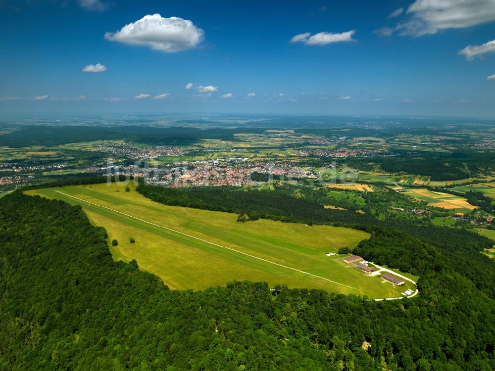 Luftaufnahme Mössingen - Das Segelfluggelände Farrenberg in Mössingen im Bundesland Baden-Württemberg