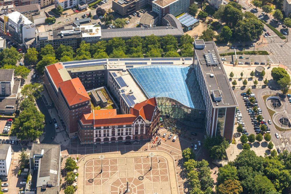 Luftbild Dortmund - Das Stadtamt Dortmund am Südwall - Friedensplatz in der Innenstadt von Dortmund im Bundesland Nordrhein-Westfalen