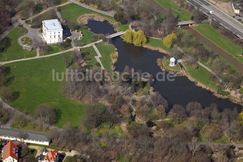 Leipzig aus der Vogelperspektive: Das Weiße Haus im Herfurth'sche Park