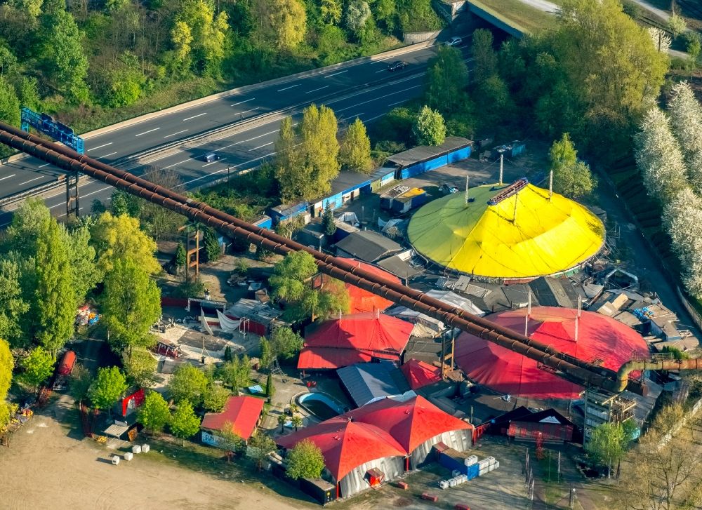 Luftaufnahme Duisburg - Delta Musik Park im Ortsteil Beeck in Duisburg im Bundesland Nordrhein-Westfalen